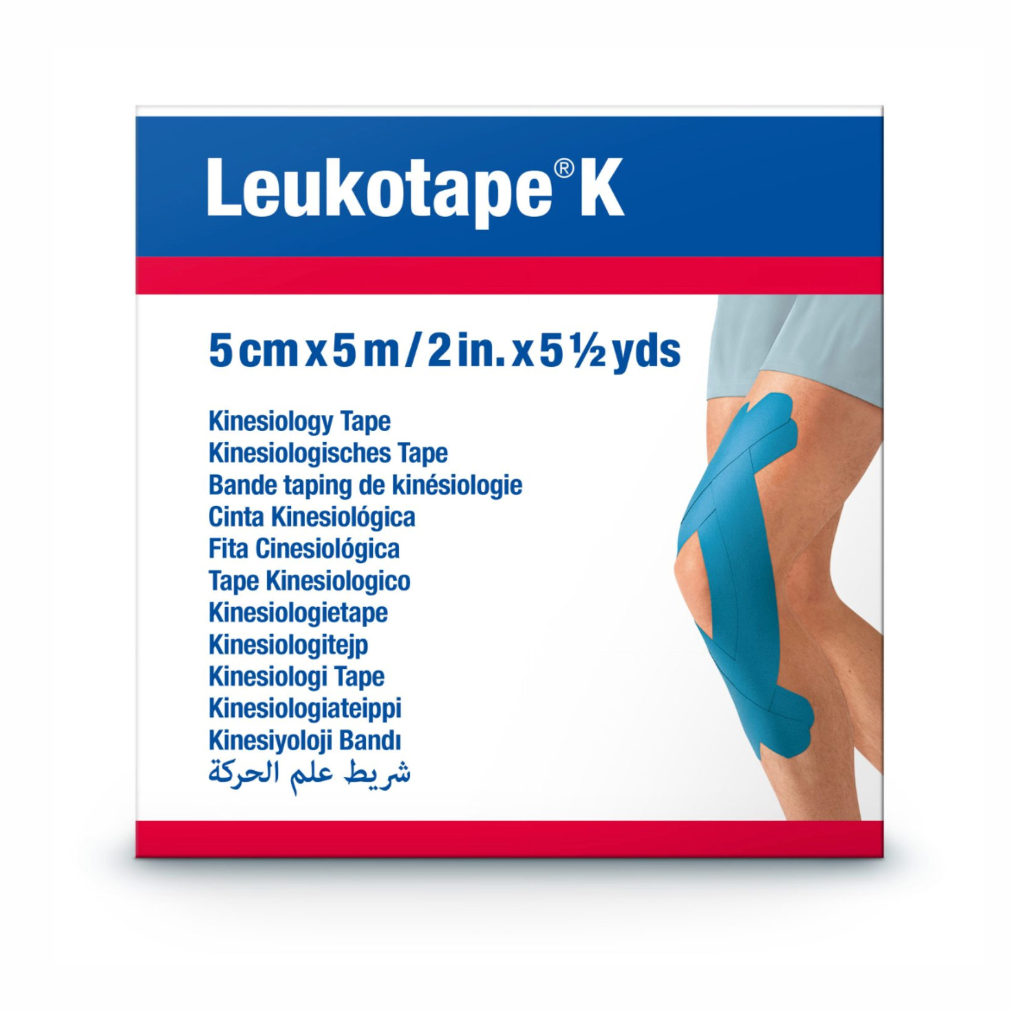 Cinta Kinesiologica Leukotape K Celeste 5 cm x 5 m-4