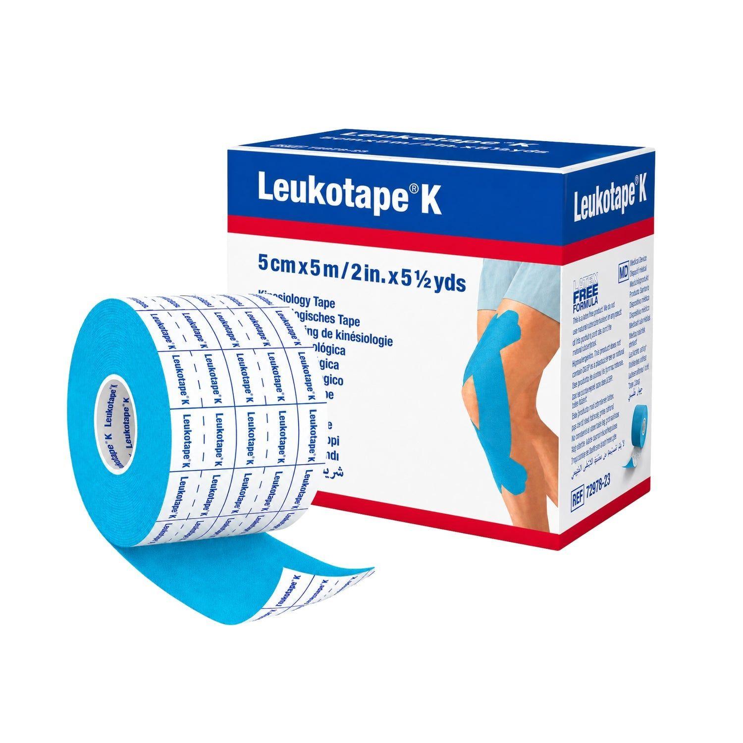 Cinta Kinesiologica Leukotape K Celeste 5 cm x 5 m-5