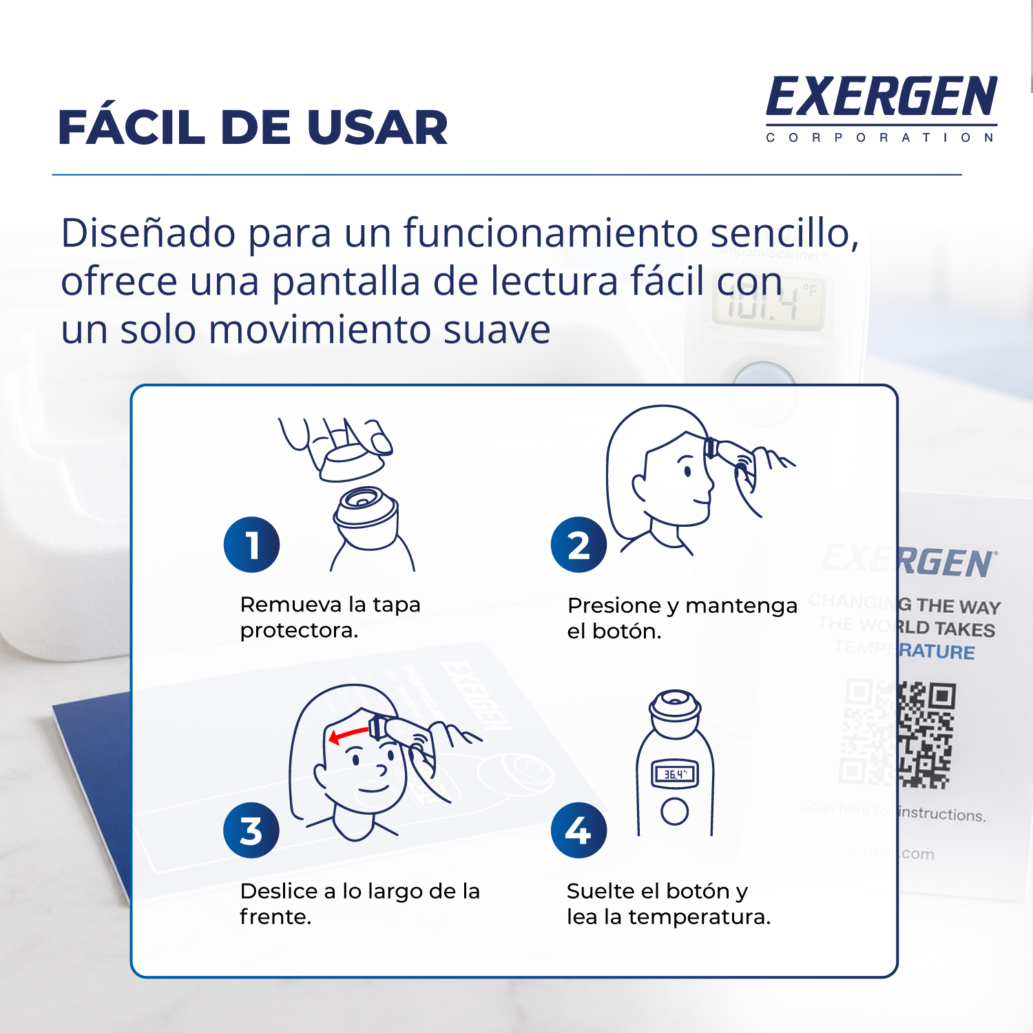 Termometro Arteria Temporal Exergen TAT-2000C+ para Bebes, Niños y Adultos-2
