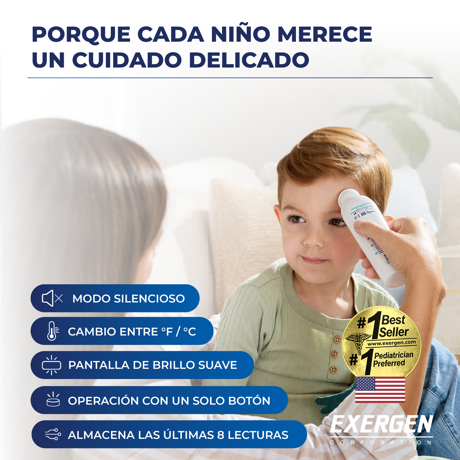 Termometro Arteria Temporal Exergen TAT-2000C+ para Bebes, Niños y Adultos-3