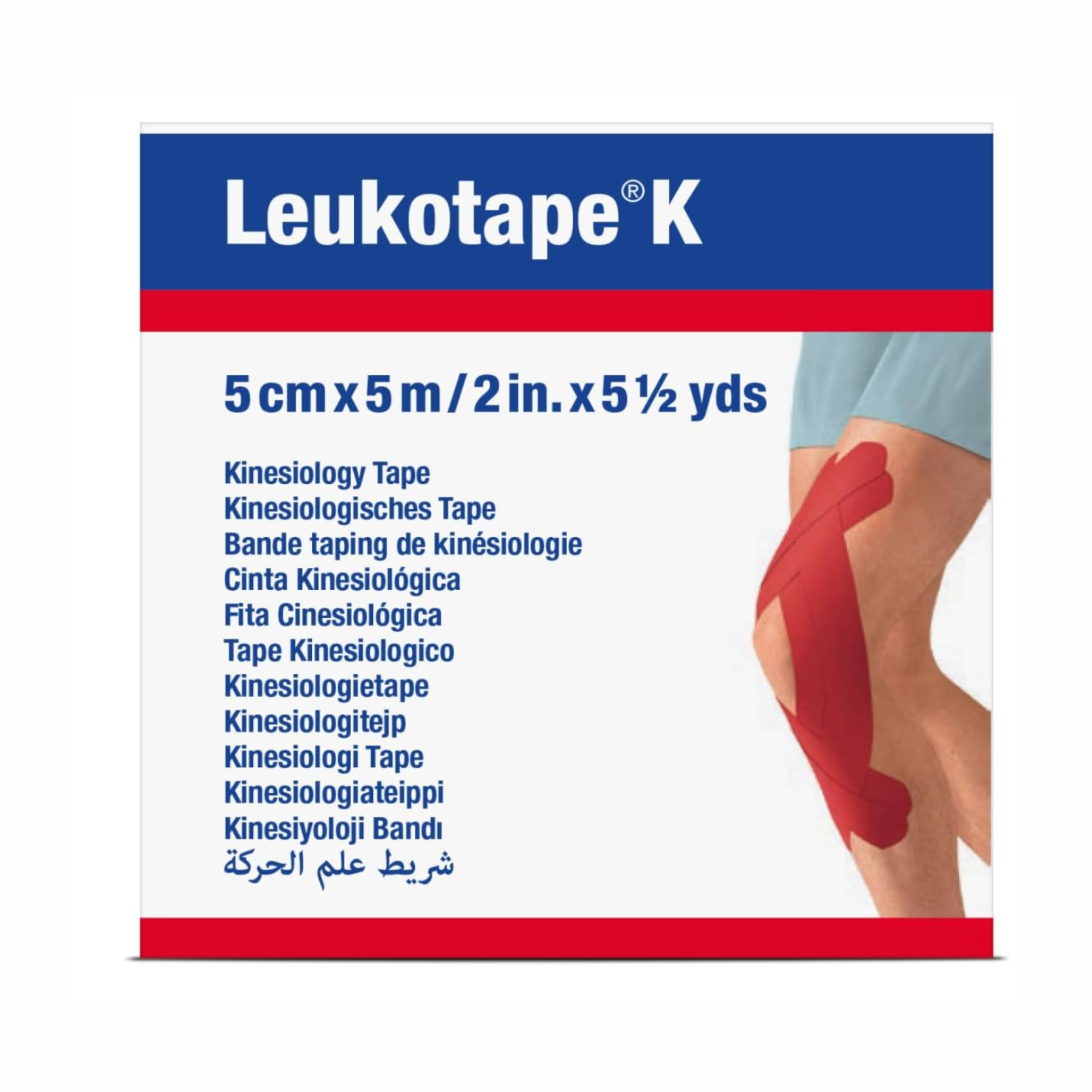 Cinta Kinesiologica Leukotape K Rojo 5 cm x 5 m-4