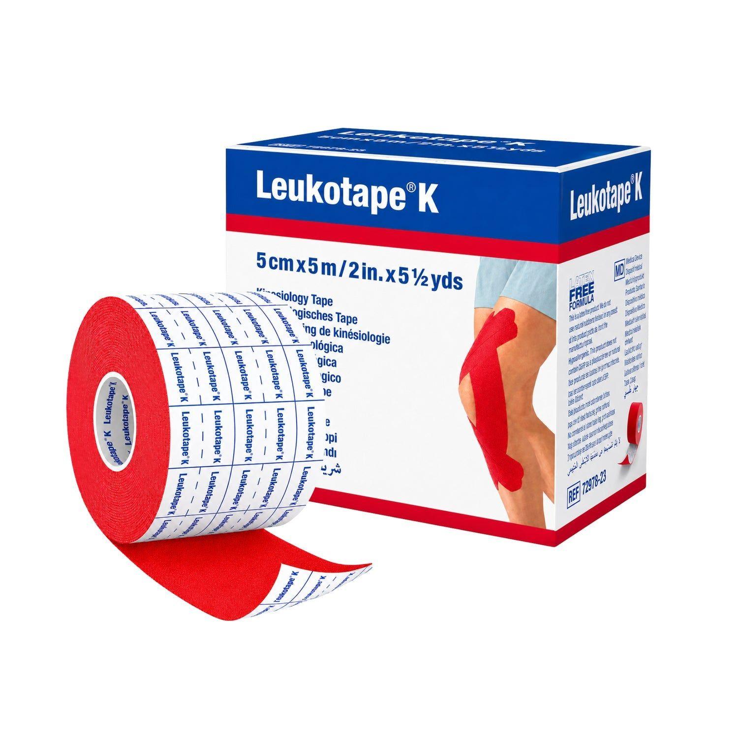 Cinta Kinesiologica Leukotape K Rojo 5 cm x 5 m-8