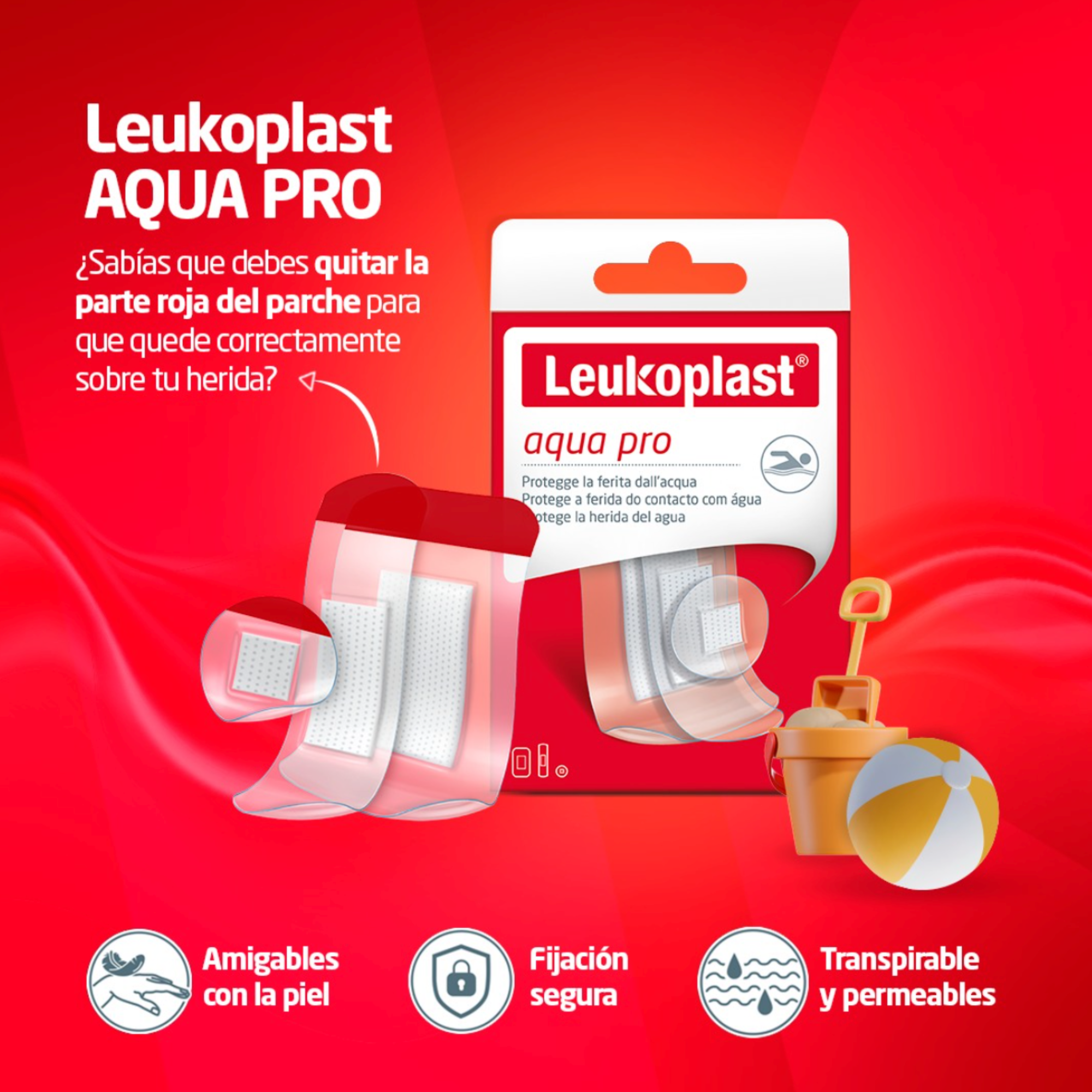 Parche Curita Leukoplast Aqua Pro | 20 unidades mixtas-3