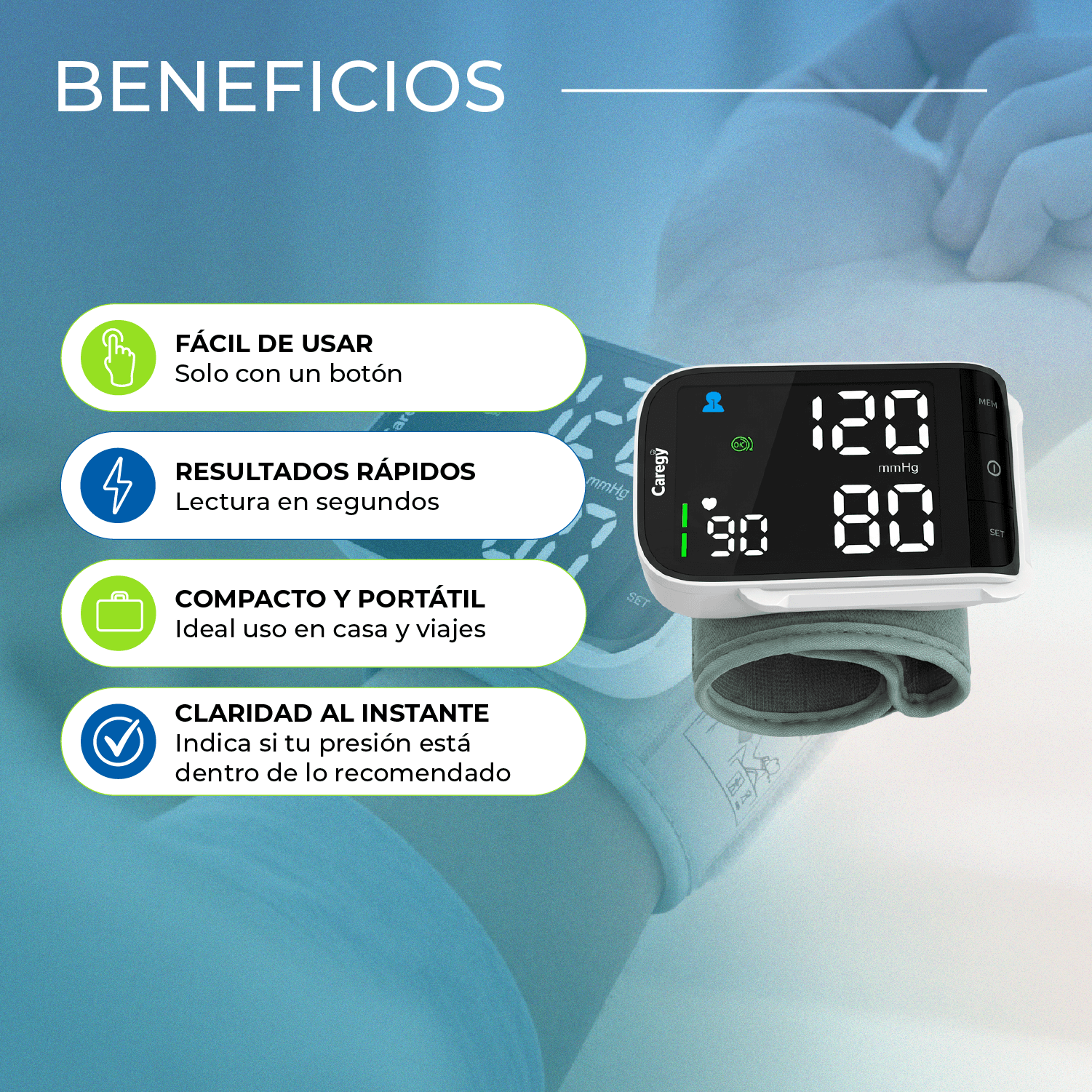 Toma Presion Tensiometro Digital Automatico De Muñeca Con Voz-2
