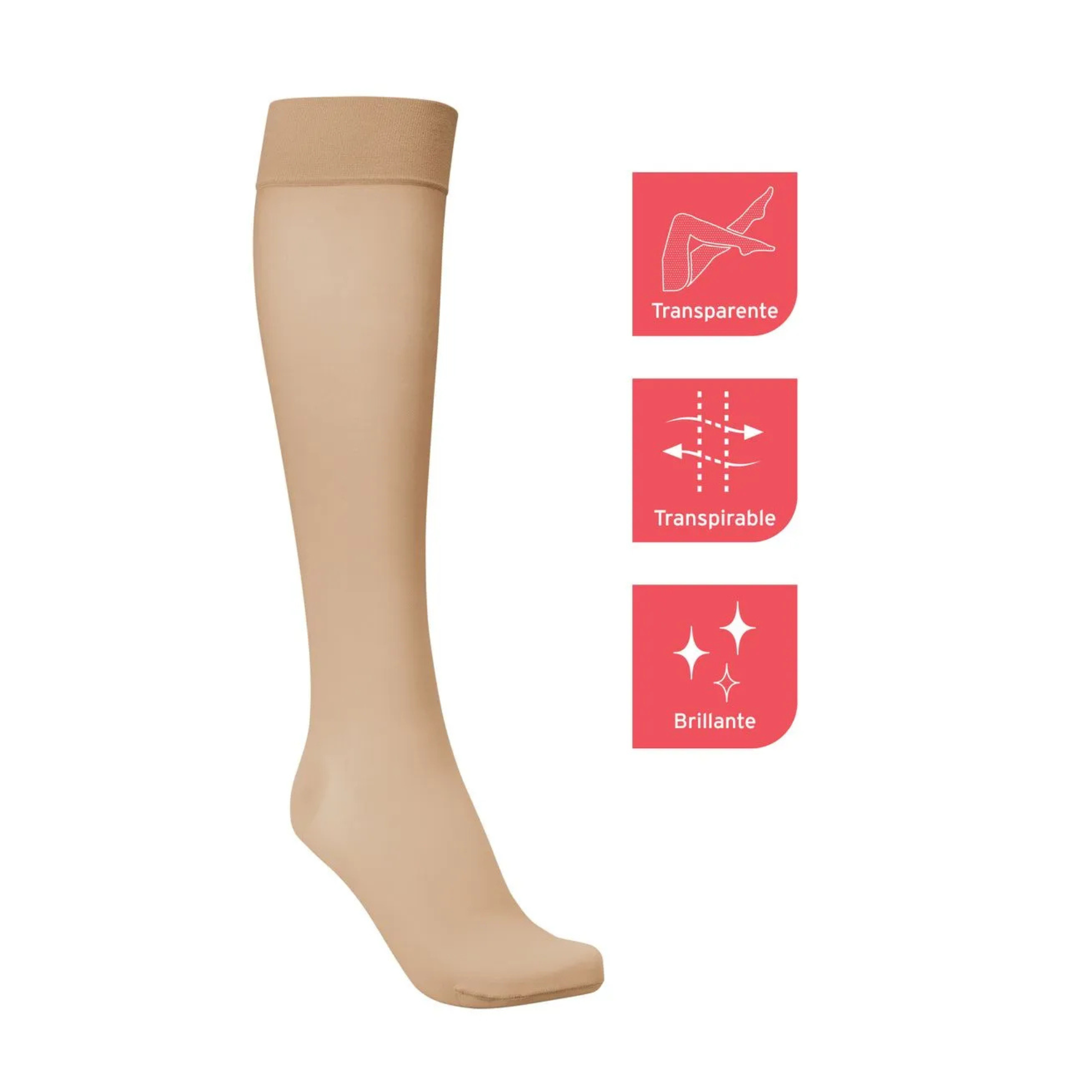 Media Compresiva Jobst Ultrasheer 15-20 mmHg Rodilla-2