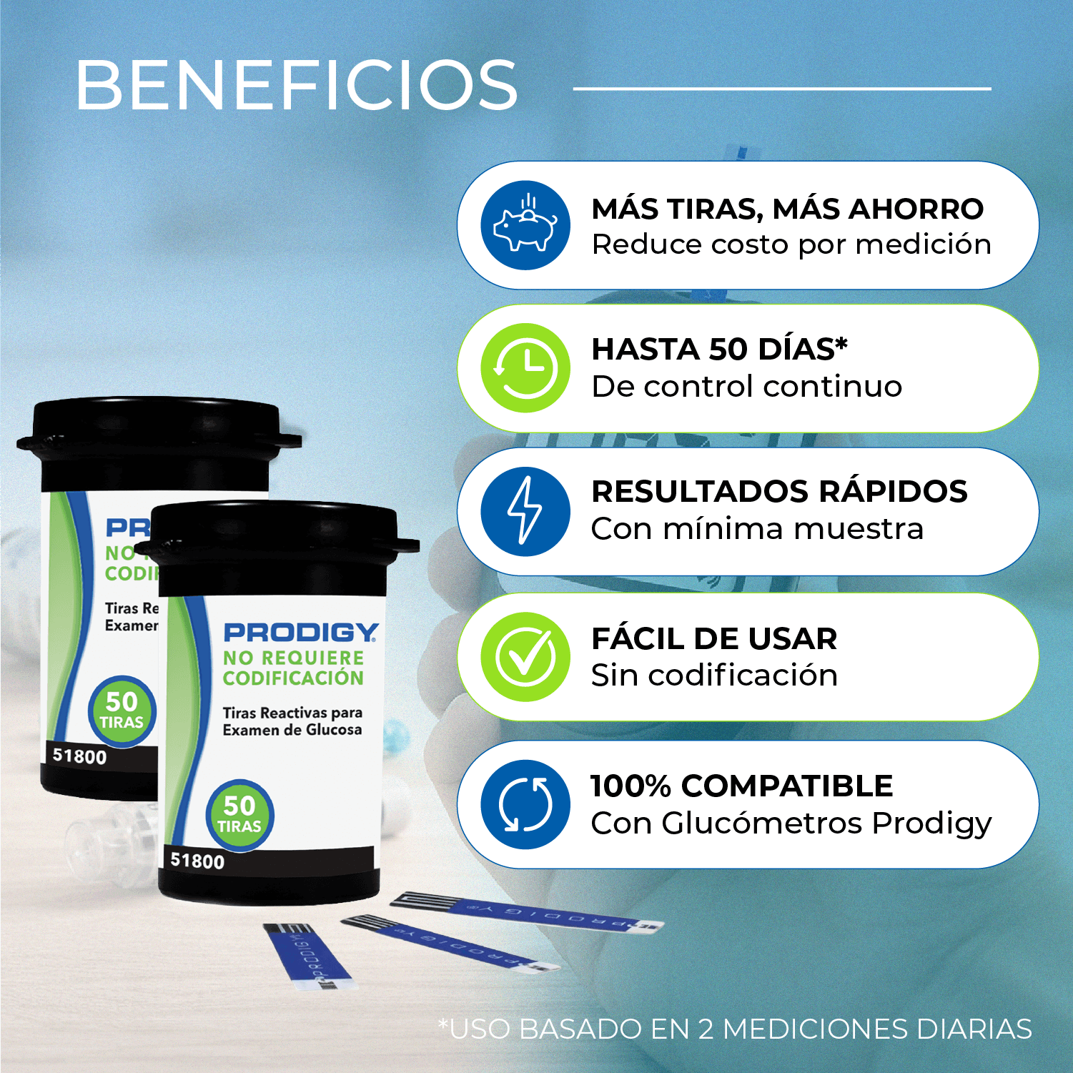 100 Tiras Reactivas Prodigy-2