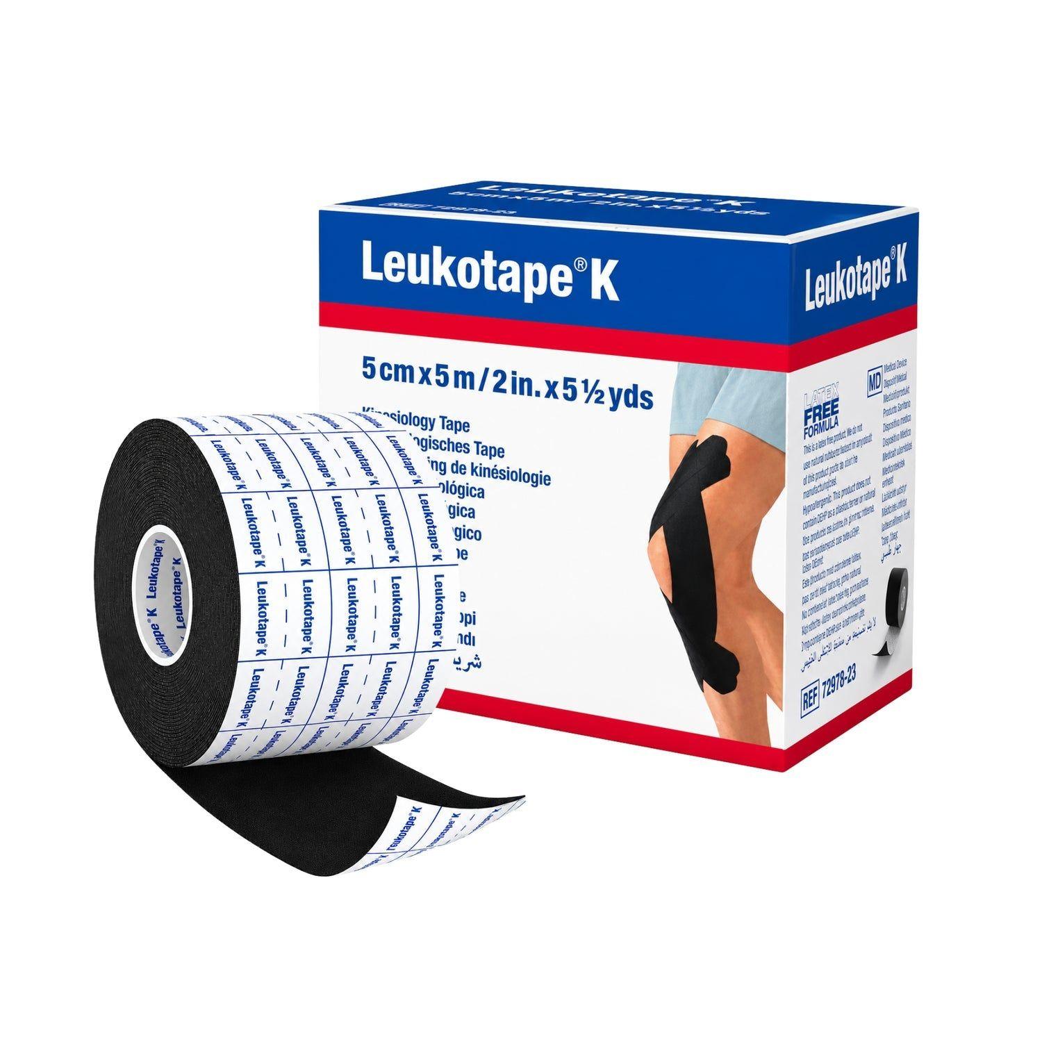 Cinta Kinesiologica Leukotape K Negro 5 cm x 5 m-5