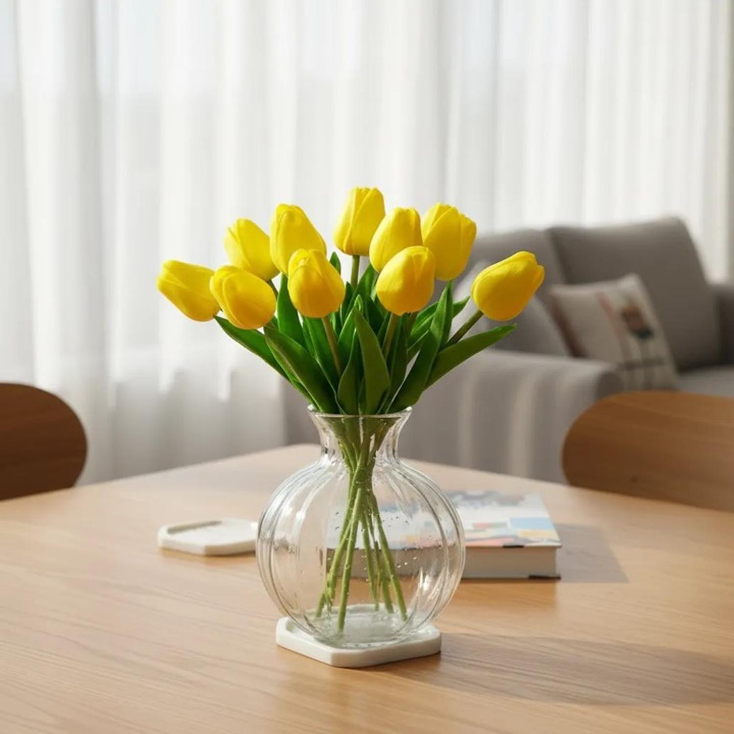 Tulipanes Decoracion Ramos De 9 Artificiales Hogar Interior-2