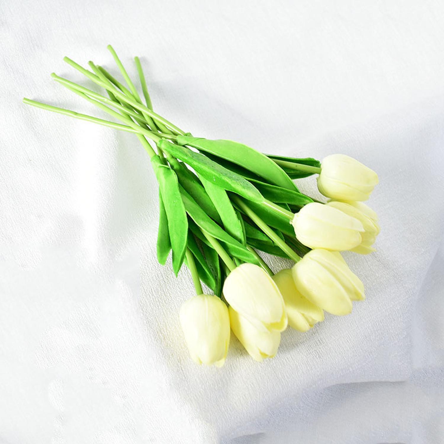 Tulipanes Decoracion Ramos De 9 Artificiales Hogar Interior-8