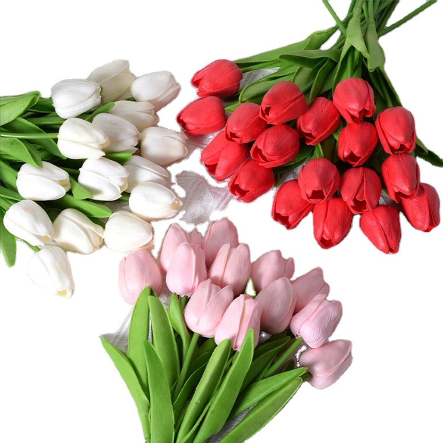Tulipanes Decoracion Ramos De 9 Artificiales Hogar Interior-6