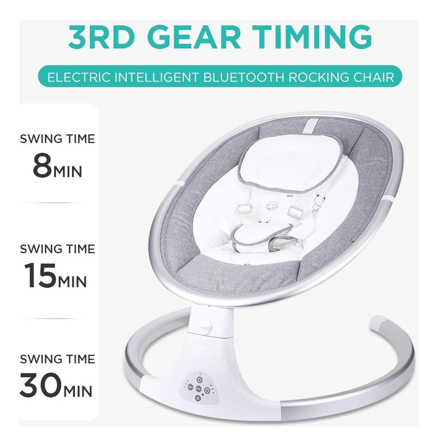 Cuna Bebe Mecedor Eléctrico 3 En 1 Música Silla Mecedora-5
