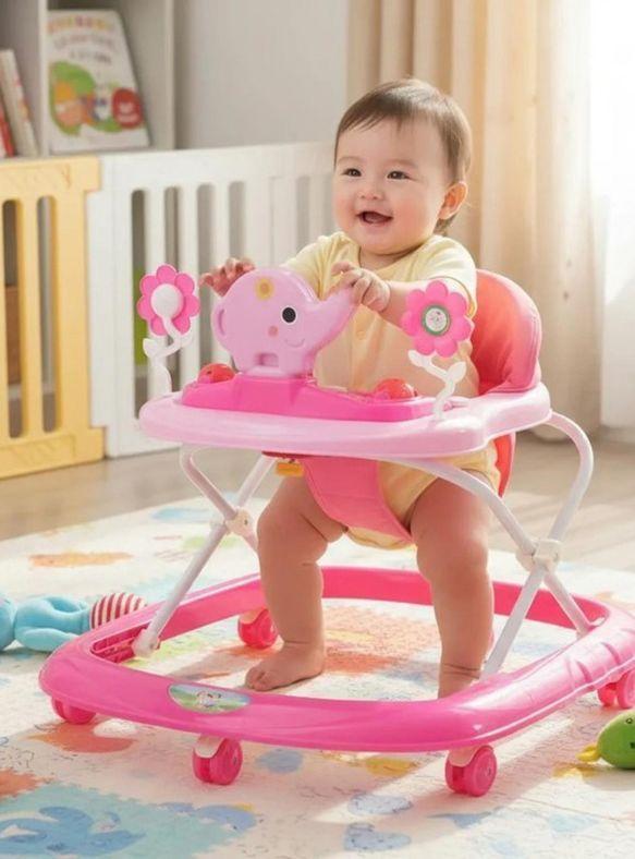Andador Plegable Flores Con Musica Bebes Portable Unisex-2