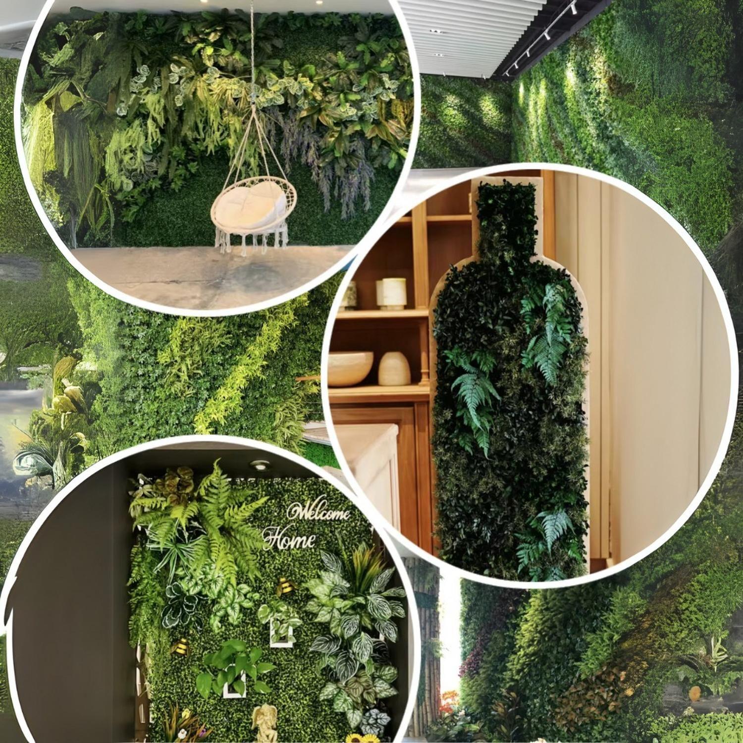 Jardín Muro Vertical Artificial B Palmeta Plantas 60x40 Cm Para Decoracion De Interiores Y Terrazas -7