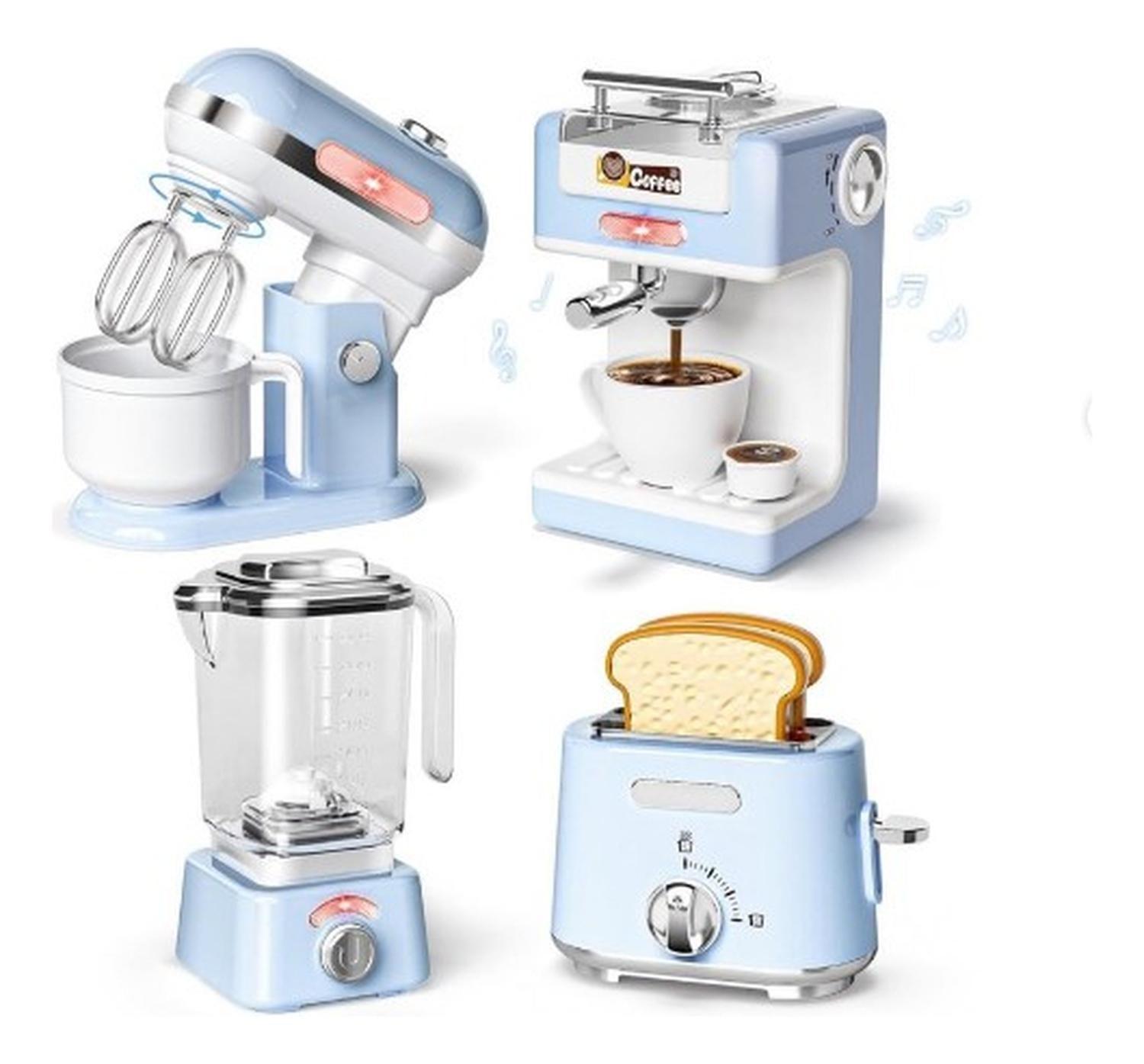 Cafetera Eléctrica De Juguete + 3a-juguetes Educativos Blanco-3