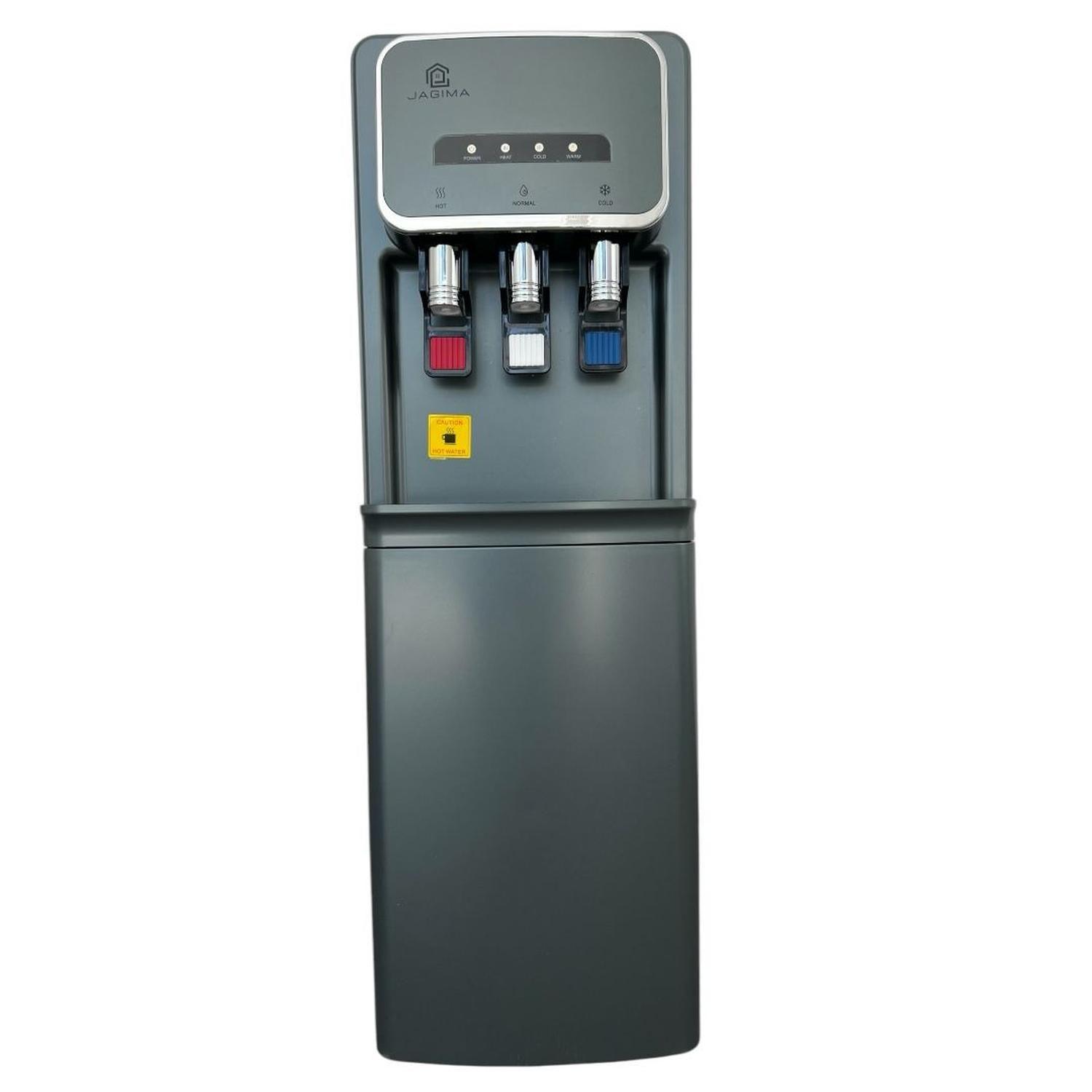 Dispensador De Agua Pedestal Eléctrico 3 Llaves C/gaveta Gris-1