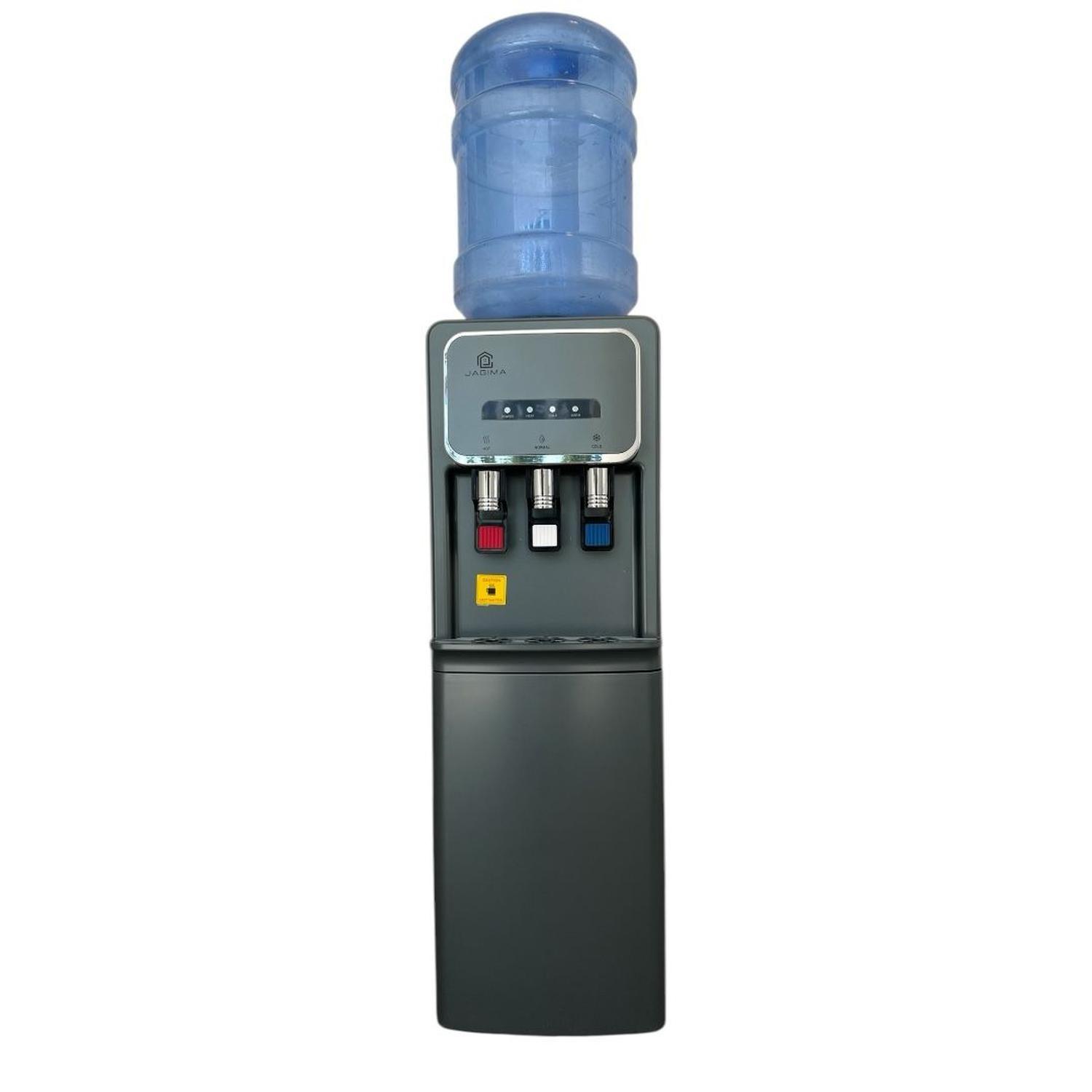 Dispensador De Agua Pedestal Eléctrico 3 Llaves C/gaveta Gris-2