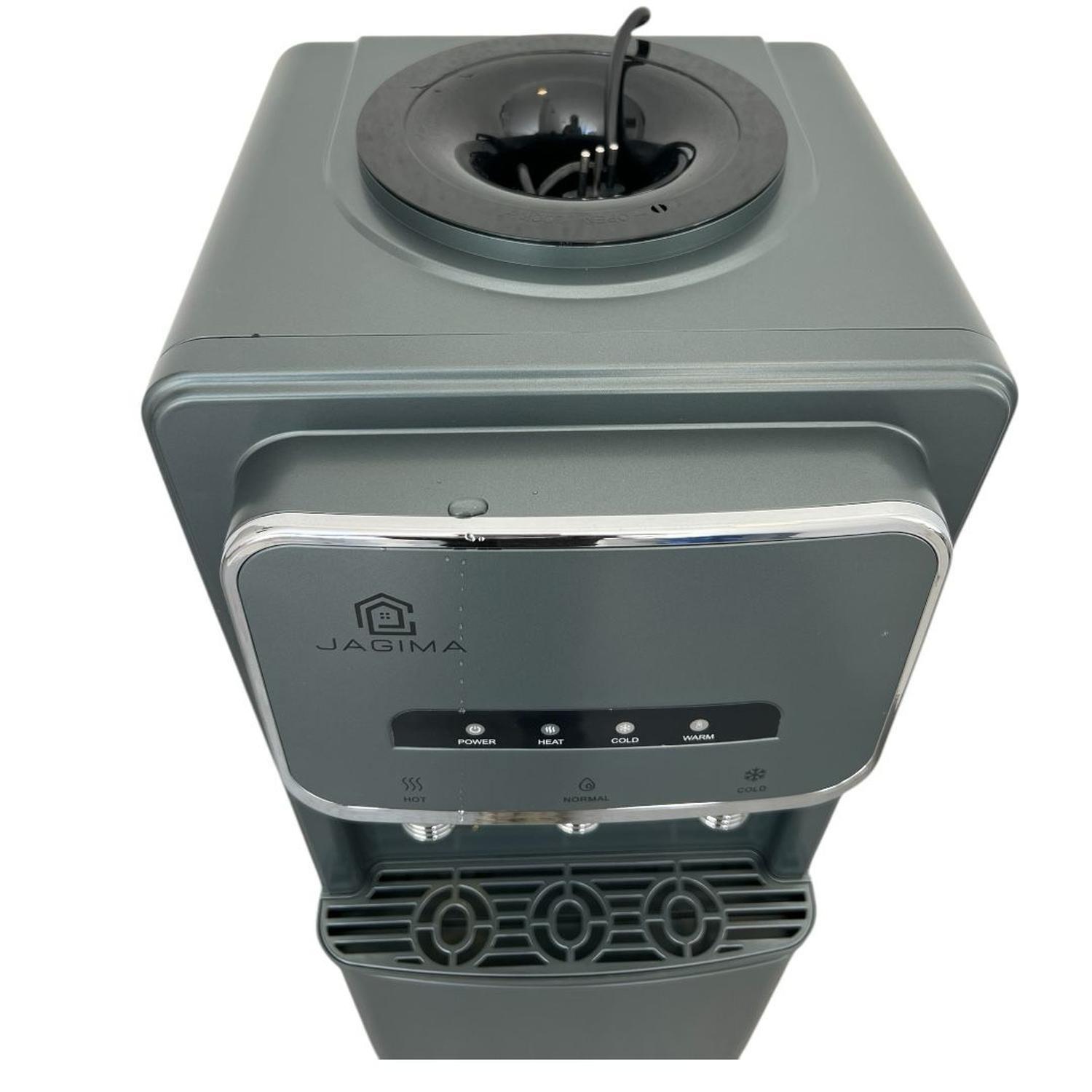 Dispensador De Agua Pedestal Eléctrico 3 Llaves C/gaveta Gris-4