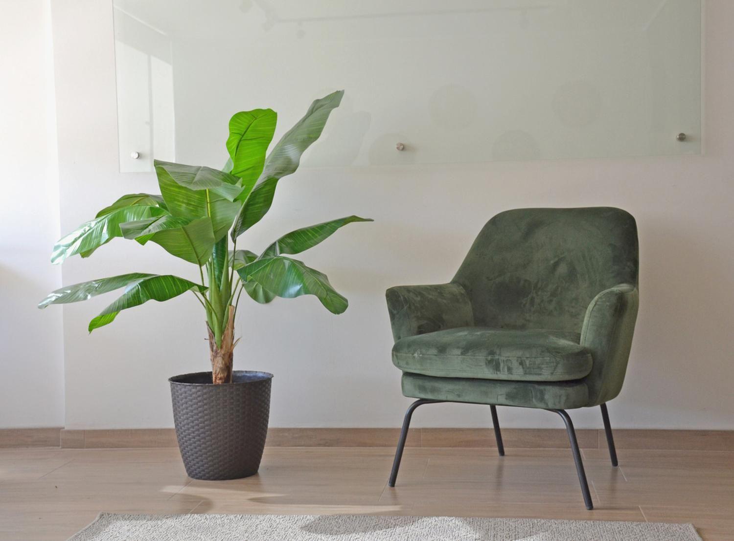 Planta Artificial Banano 120 Cm Luxury 12 Hjs / Arbusto Real Verde-3