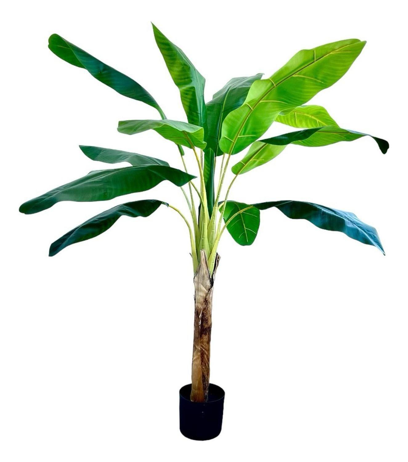 Planta Artificial Banano 155 Cm. Premium 12 Hj/ Arbusto Real Verde-2