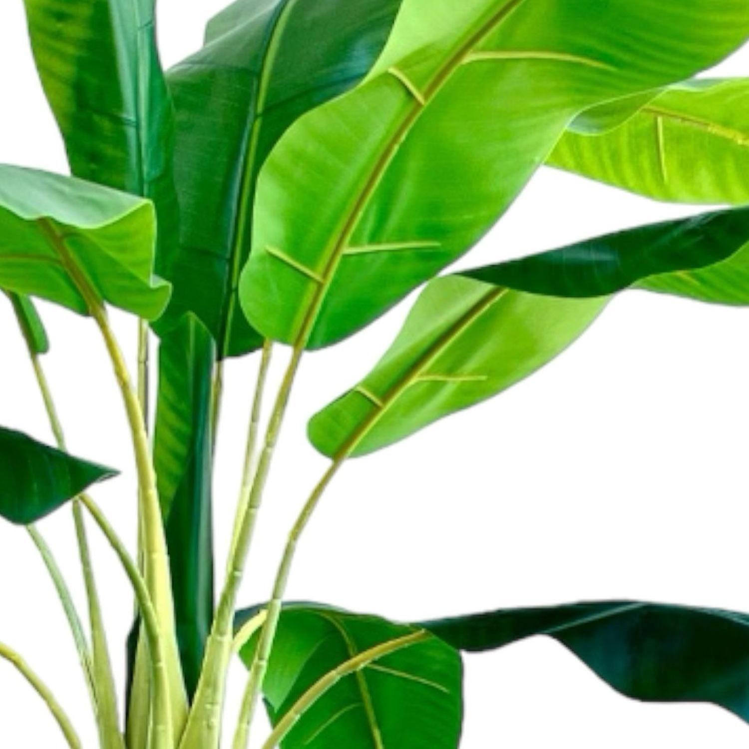Planta Artificial Banano 155 Cm. Premium 12 Hj/ Arbusto Real Verde-4