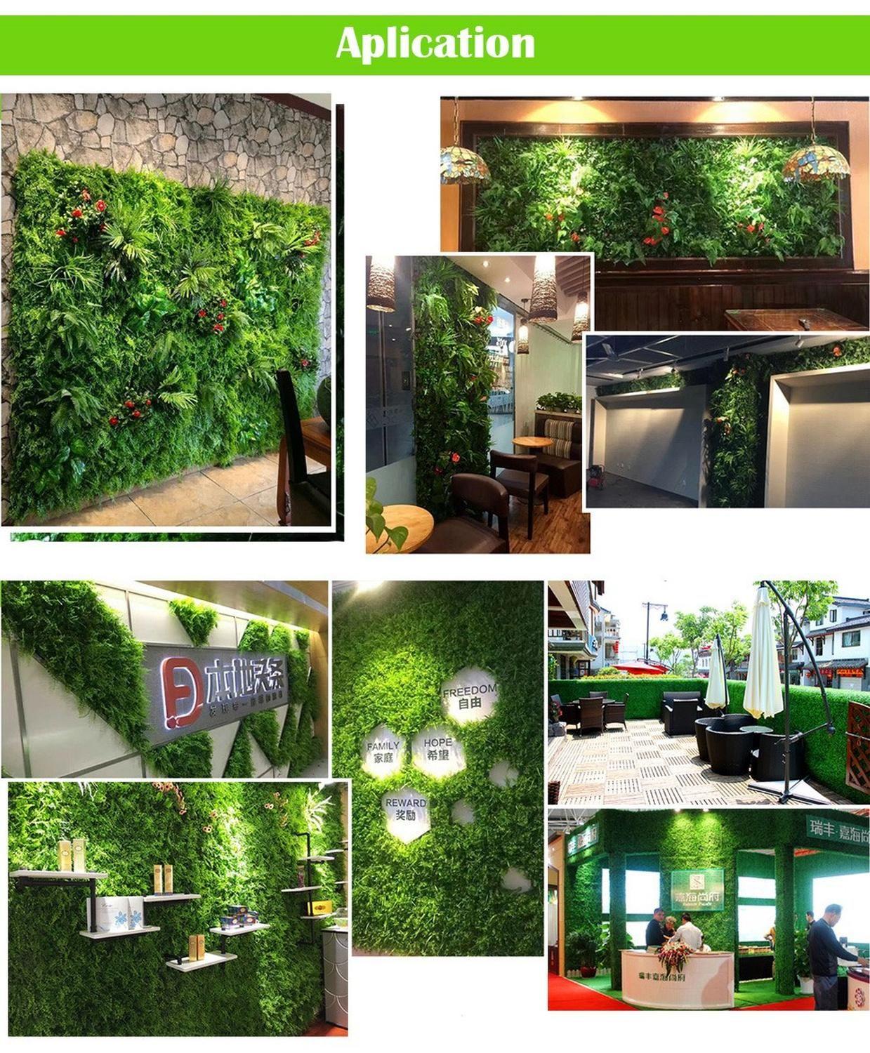 Jardín Muro Vertical Artificial A Palmeta Plantas 60x40 Cm Verde-2