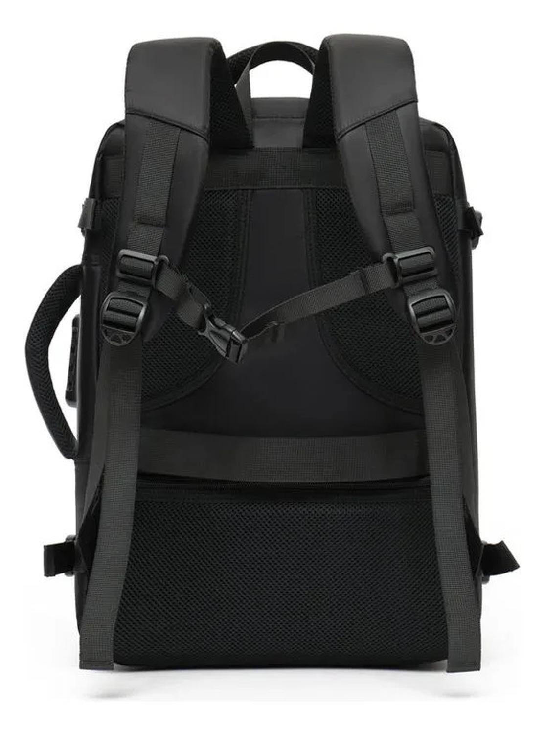 Mochila Negra De Viaje / Equipaje De Mano Multifuncional Negro-6