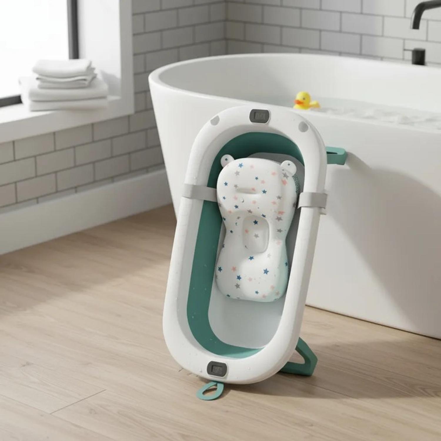 Bañera Plegable Bebé + Malla + Termómetro Bañera Digital-3