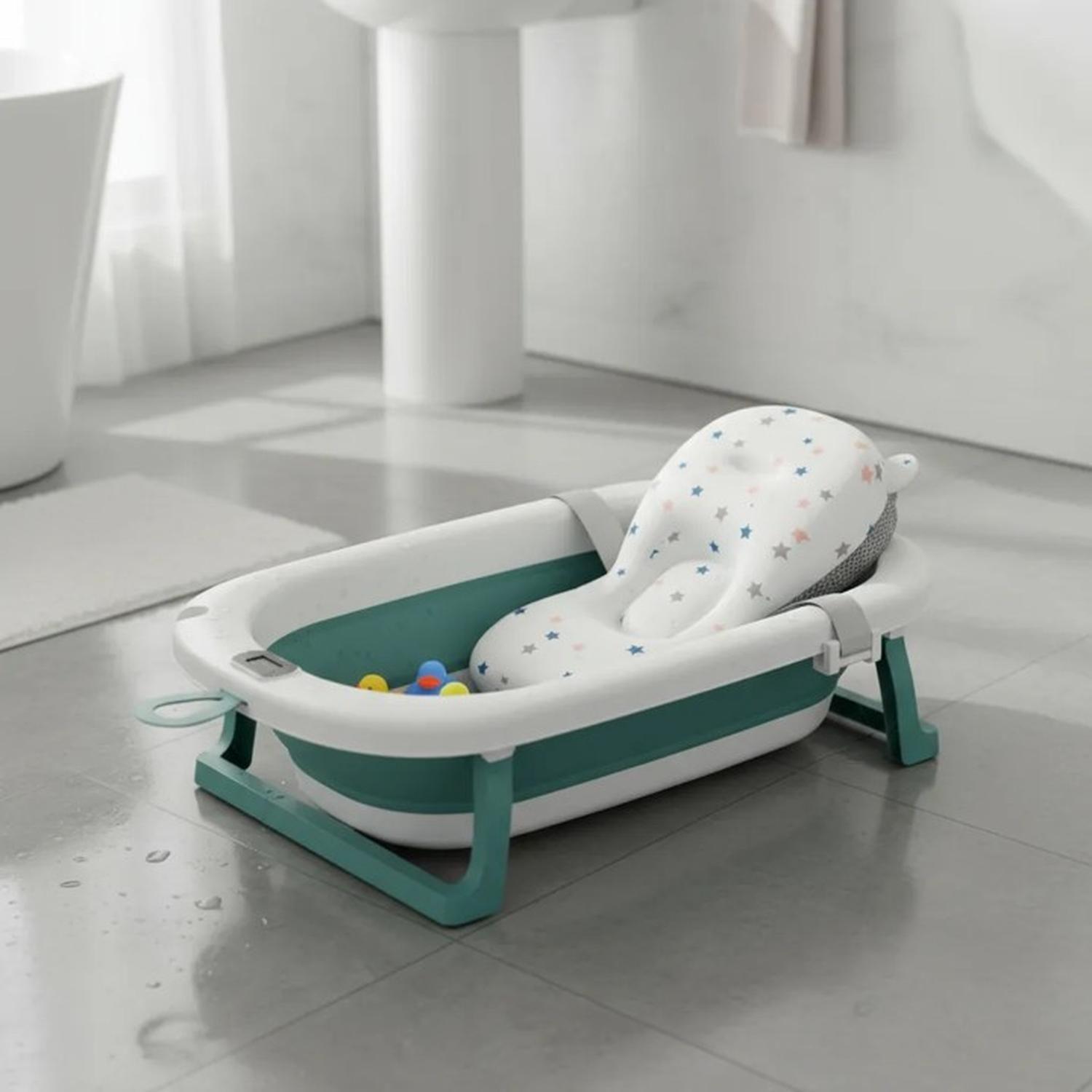 Bañera Plegable Bebé + Malla + Termómetro Bañera Digital-4