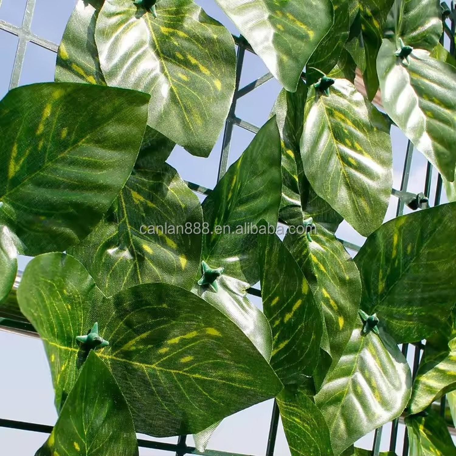 Malla De Hojas Cerca Diseño Enredadera Decoración 3x1m Verde-4