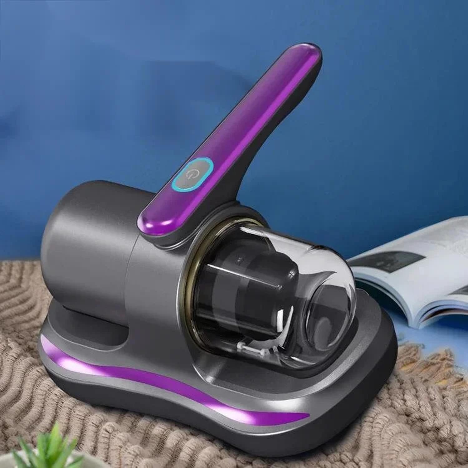 Aspiradora Inalámbrica Uv Antiácaros Para Colchones Sofás Lila Tamano Unico-6