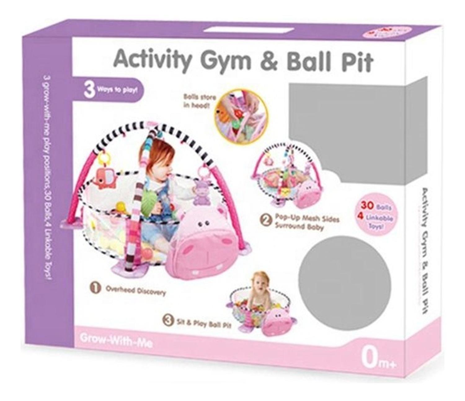 Gimnasio Centro De Juegos Para Bebé Y Piscina Pelotas Rosado-8