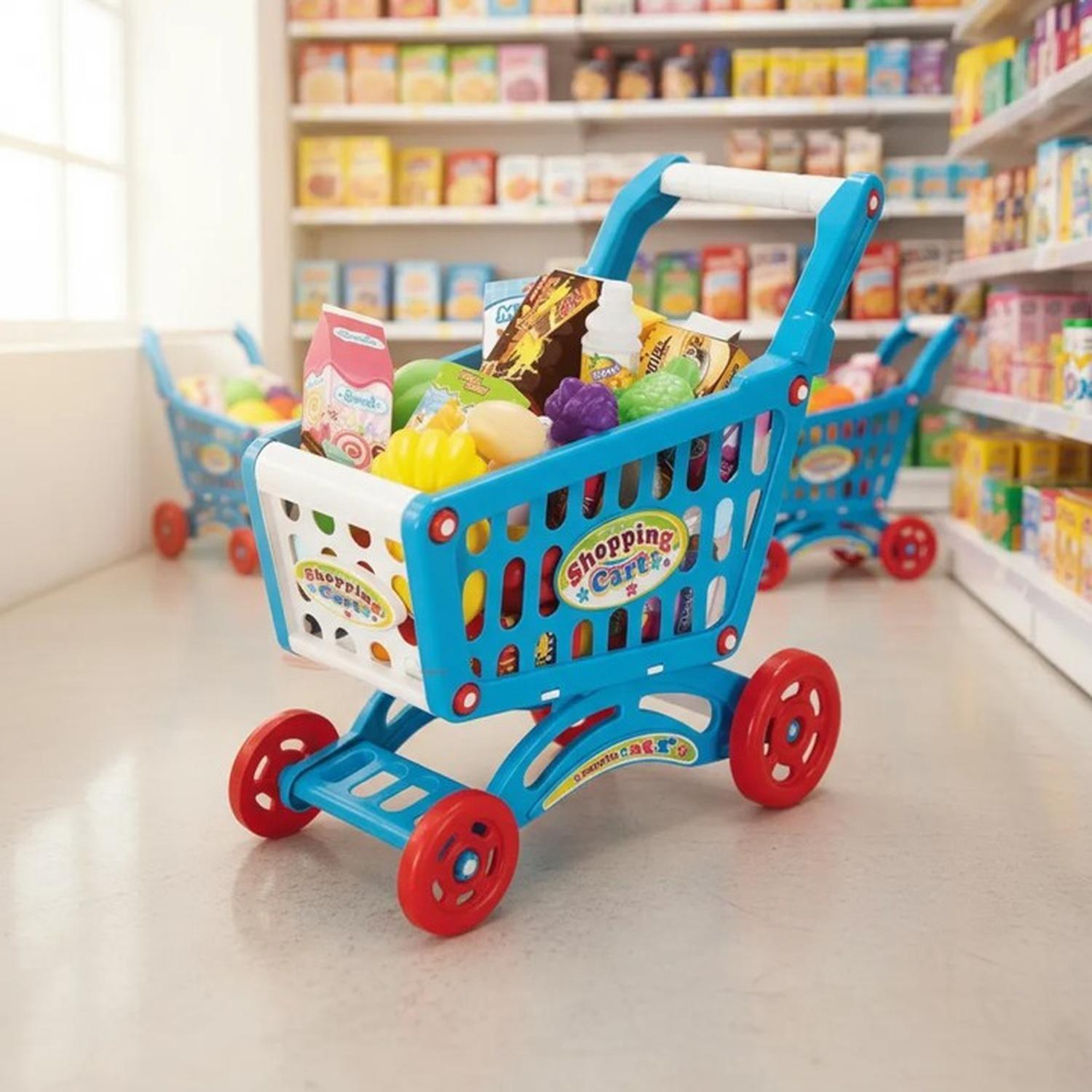 Carrito De Compra Supermercado Para Niños 56 Piezas Colores-0