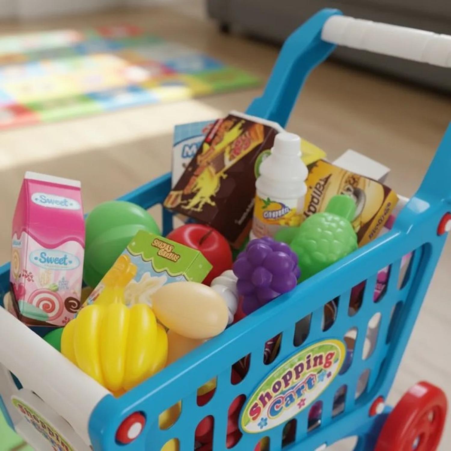 Carrito De Compra Supermercado Para Niños 56 Piezas Colores-2