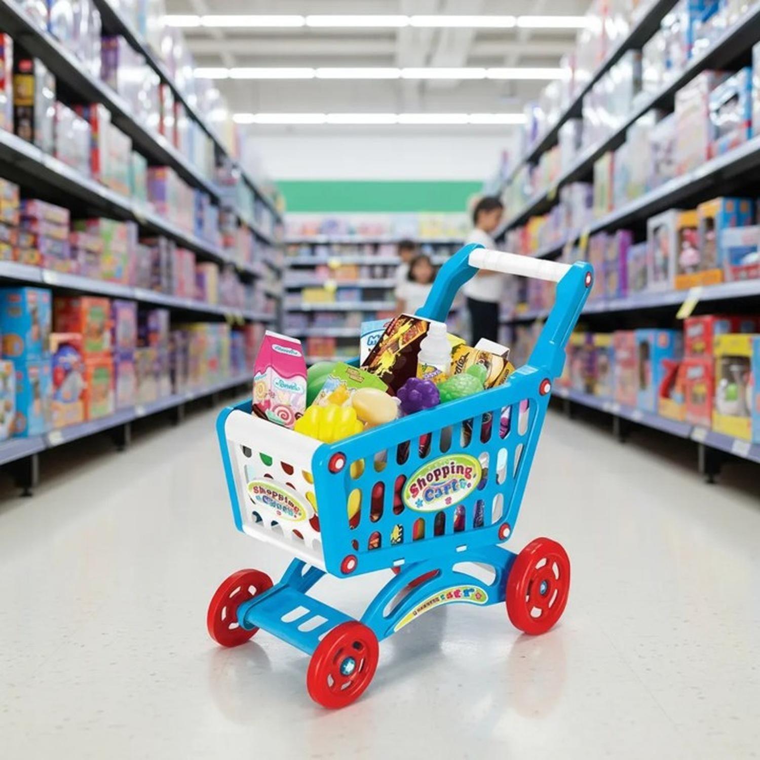 Carrito De Compra Supermercado Para Niños 56 Piezas Colores-4