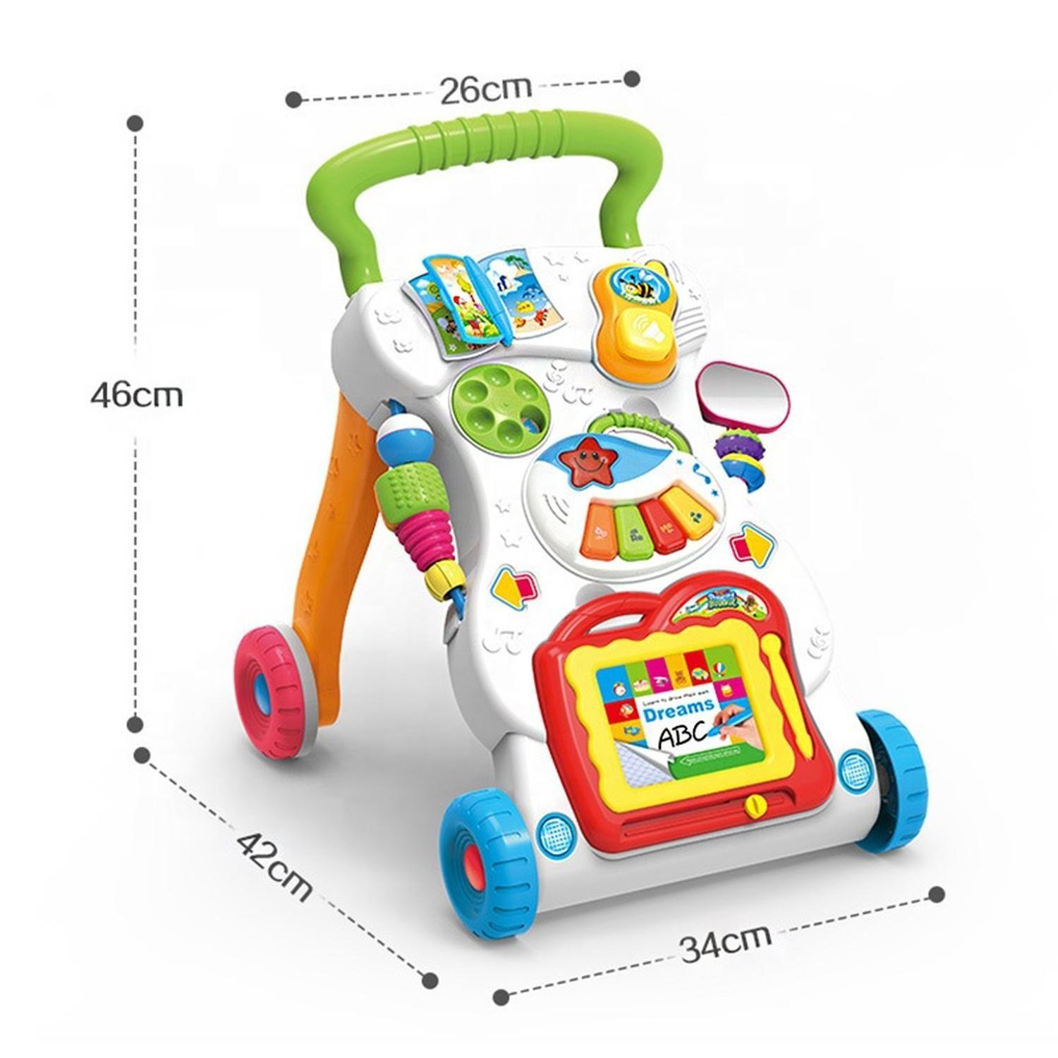 Andador Caminador Musical Incluye Pizarra Mágica Color Blanco-7