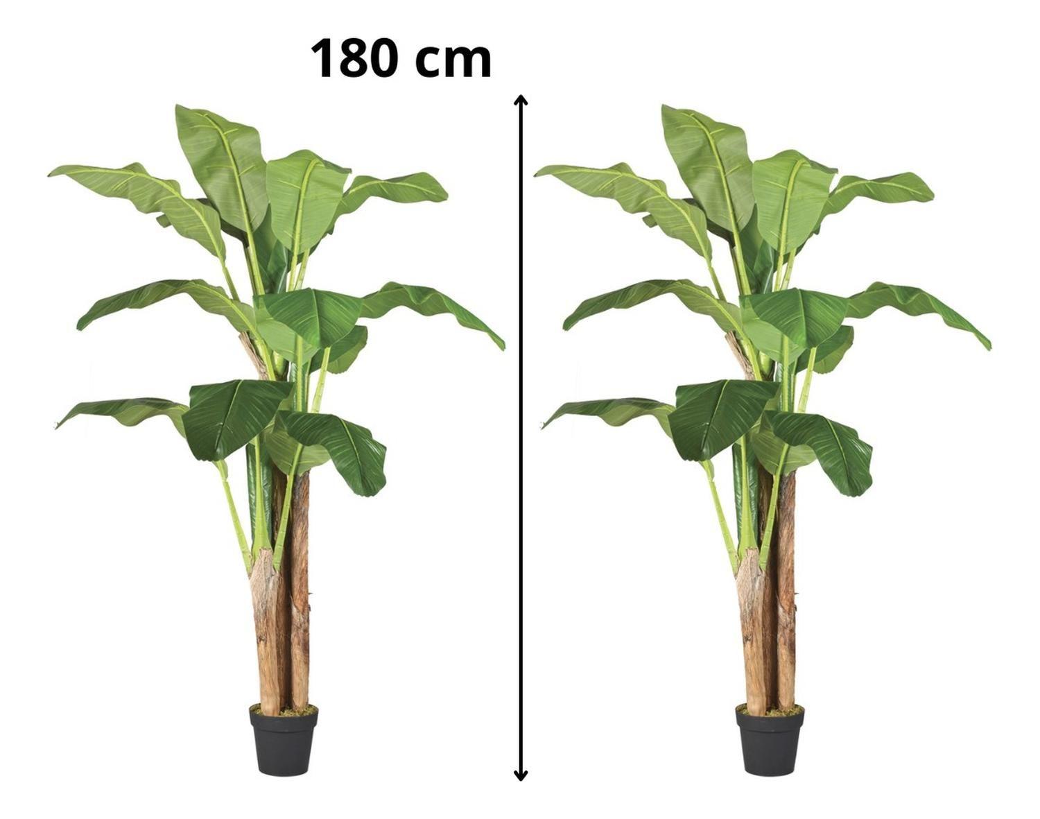 Planta Artificial Decorativa Arbol Grande Pack Banano 180cm Verde-2
