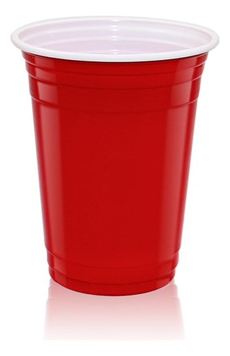 Vaso Plastico Rojo Desechable Fiesta 450 Ml X 100 Uds Rojo-6