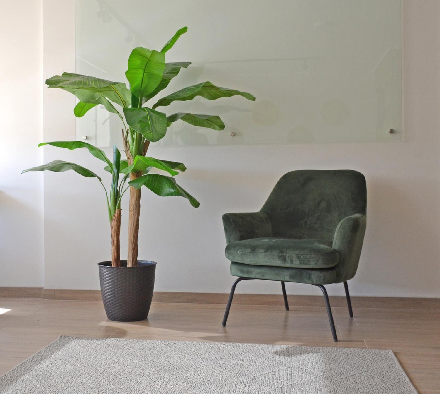 Planta Artificial Banano 160 Cm Luxury 15 Hjs / Arbusto Real Verde-4
