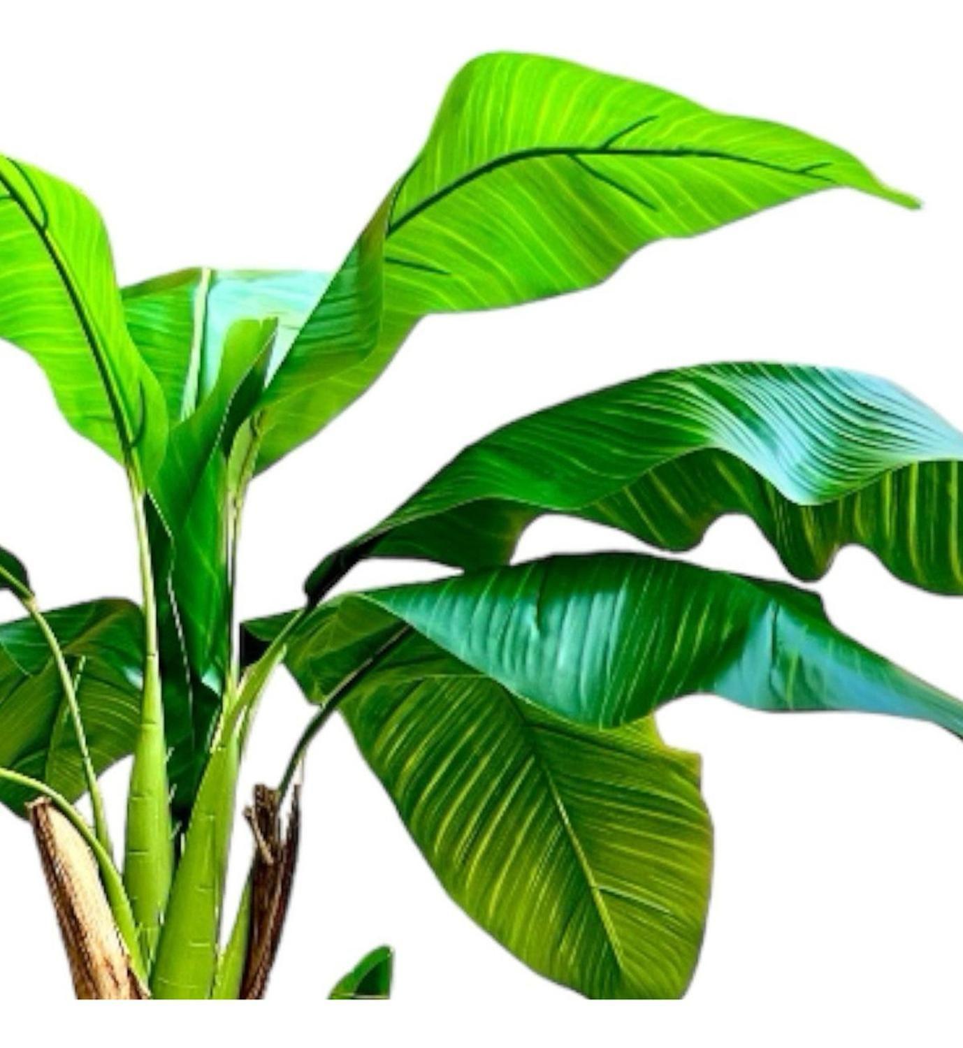 Planta Artificial Banano 160 Cm Luxury 15 Hjs / Arbusto Real Verde-7