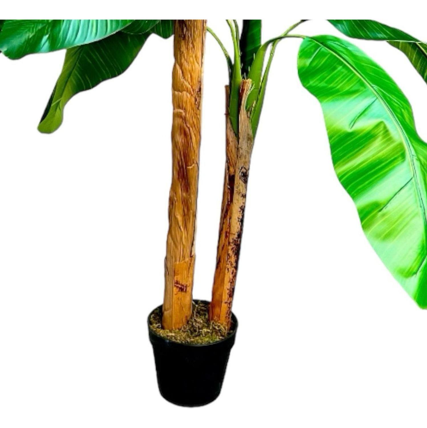 Planta Artificial Banano 160 Cm Luxury 15 Hjs / Arbusto Real Verde-9