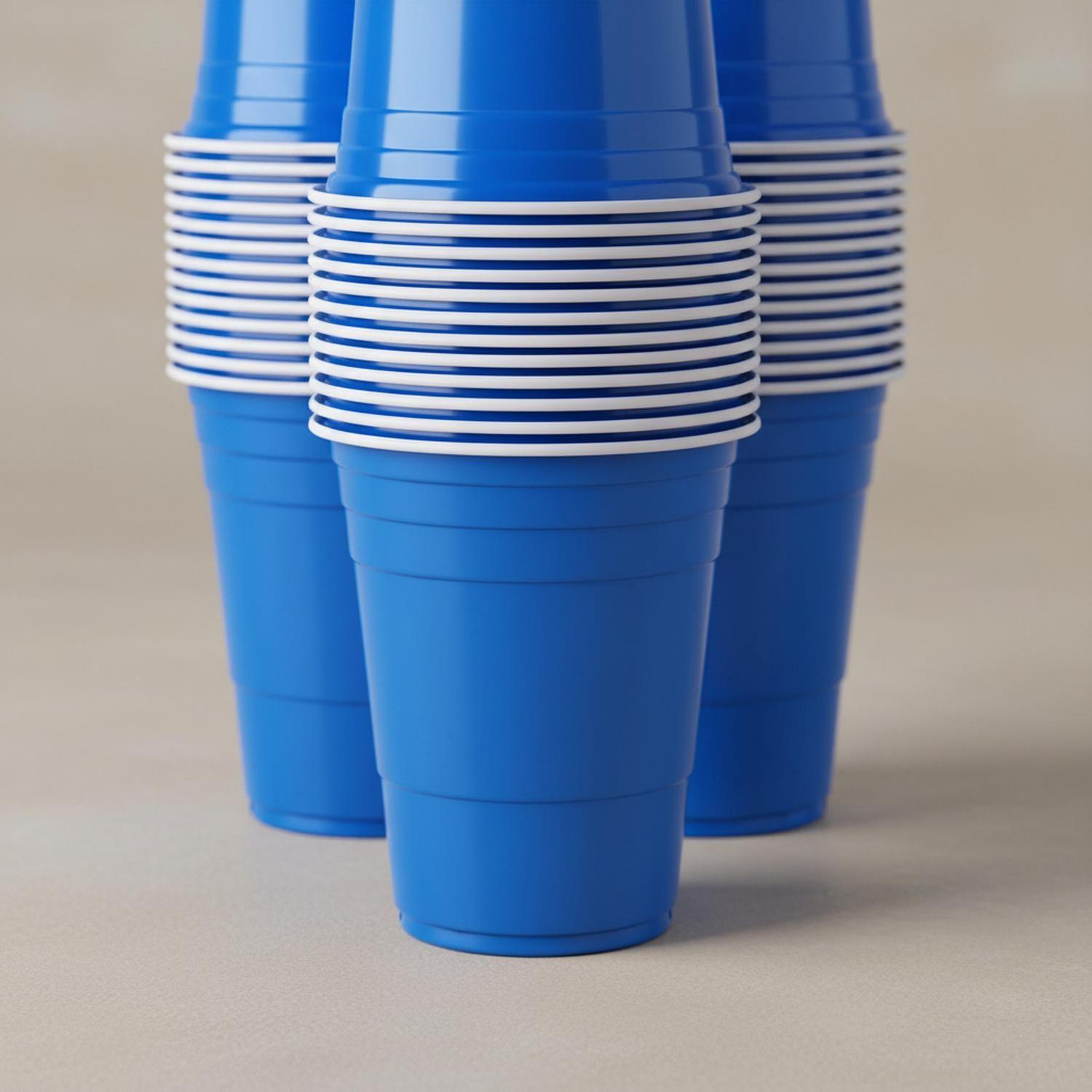 Vaso Plastico Azul Desechable Fiesta 450 Ml X 50 Uds Azul-2