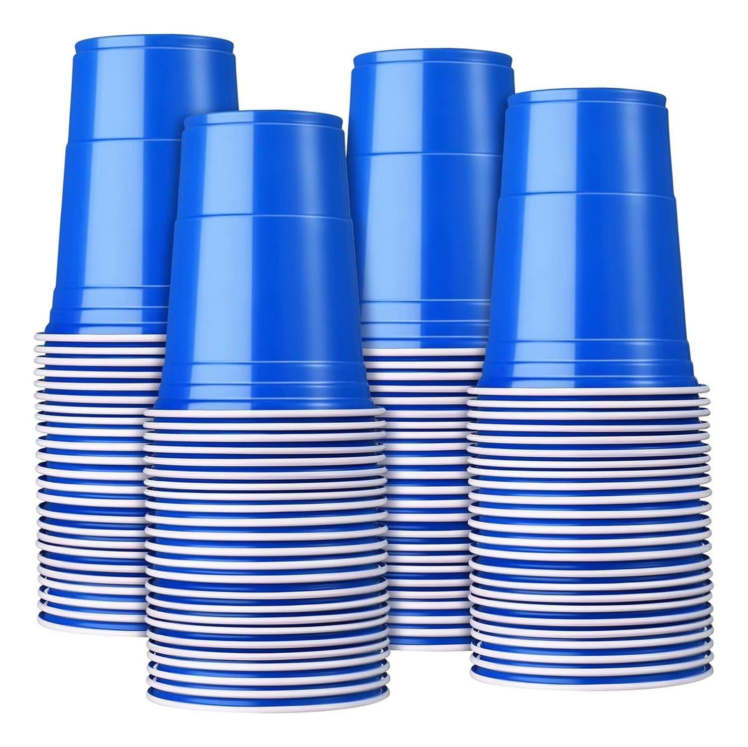 Vaso Plastico Azul Desechable Fiesta 450 Ml X 50 Uds Azul-3