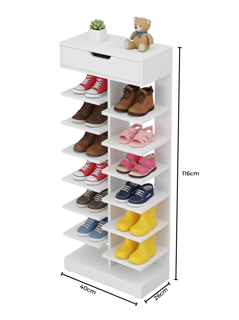 Zapatero Niños 15mm Nacional Blanco-2