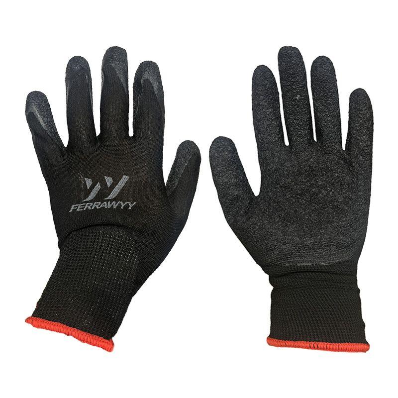 GUANTE TELA+GOMA GD0016-8'' NEGRA FERRAWYY-YT-0