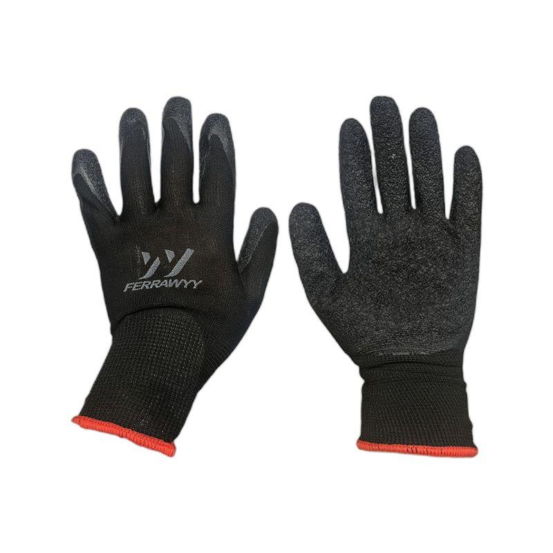 GUANTE TELA+GOMA GD0016-8'' NEGRA FERRAWYY-YT-2