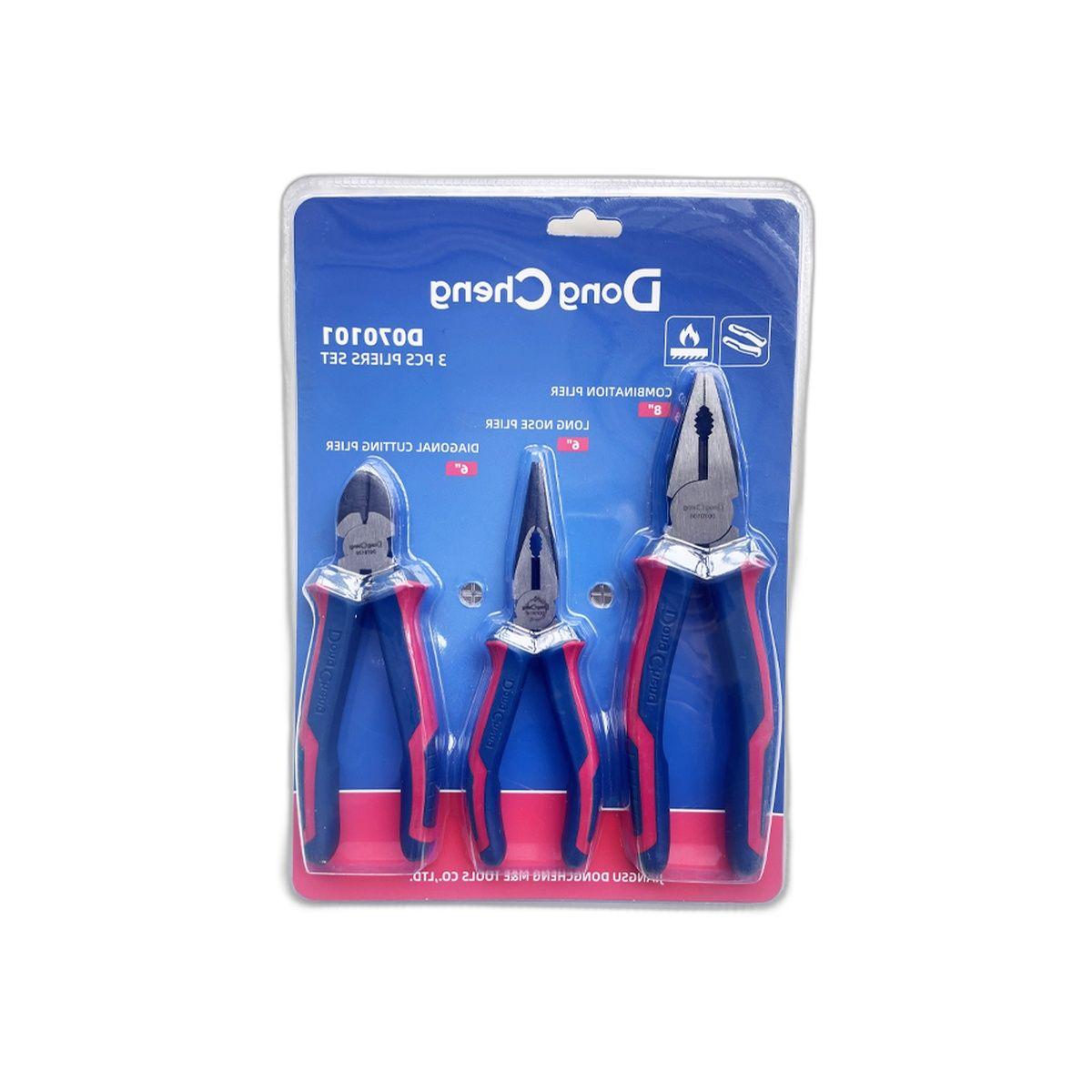 Alicates Universal Corte Pinza Set x3 Dong Cheng-2