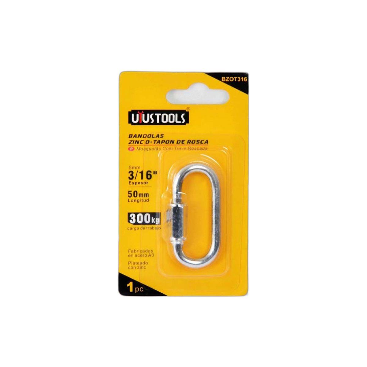 MOSQUETON Con ROSCA 3/16" UYUSTOOLS-2