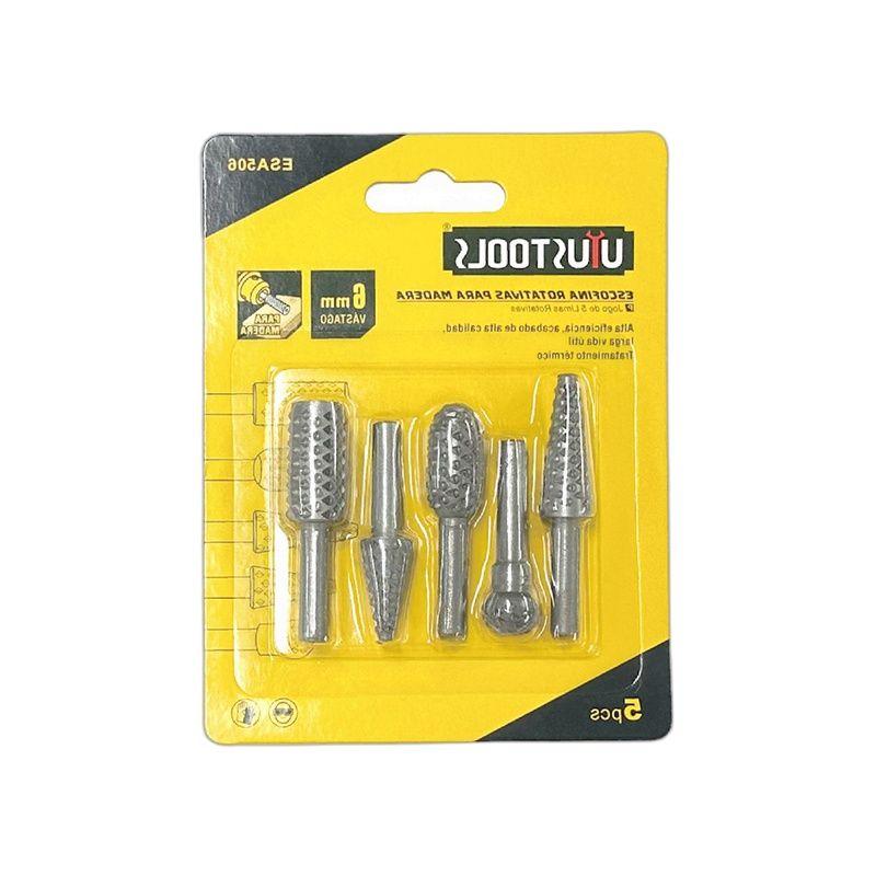 ESCOFINA ROTATIVAS 5 PIEZAS PARA MADERA 6MM UYU-2