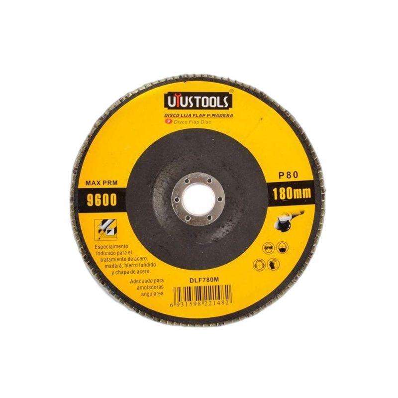 DISCO FLAP 7" MADERA/METAL GR80 UYUSTOOLS-3