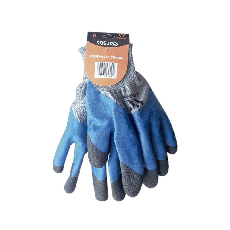 GUANTE TELA/GOMA 9'' AZUL FERRAWYY-3
